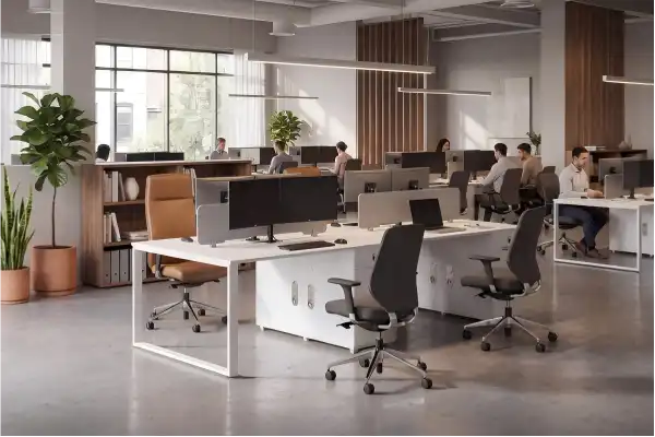 Linear Office Staff Desk